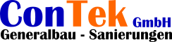 Logo ConTek GmbH Generalbau Sanierungen Altbau Fliesenlegen Trockenbau Reutlingen Tübingen Metzingen Münsingen Nürtigen Zollern Alb